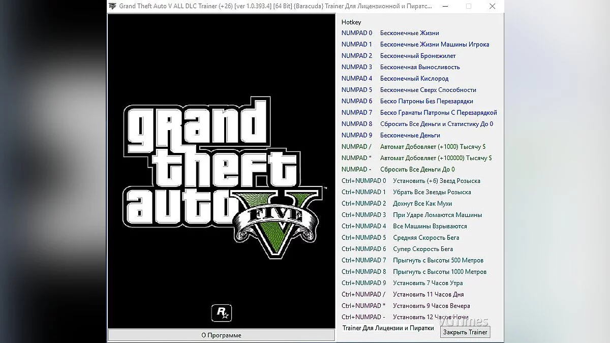 Трейнер / Trainer (+26) [1.0.393.4] [64 Bit] [Baracuda]