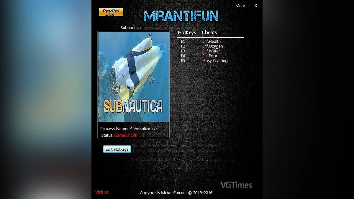 Subnautica: Трейнер / Trainer (+5) [Build 47249: 64-bit] [MrAntiFun]