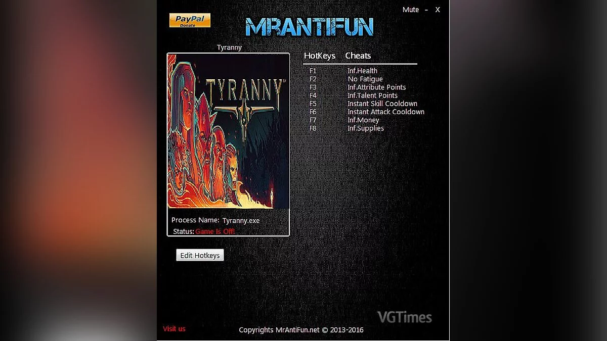 Трейнер / Trainer (+8) [1.1.0.0023] [MrAntiFun]