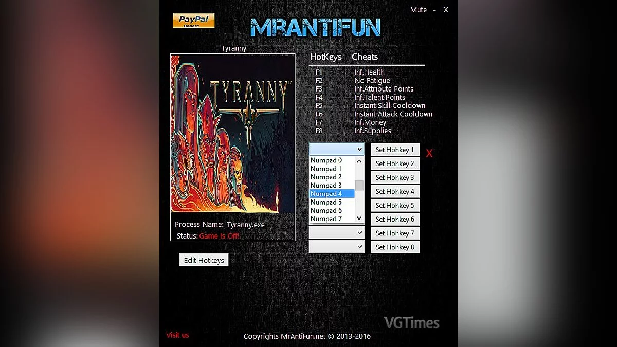 Трейнер / Trainer (+8) [1.0.4.0048] [MrAntiFun]