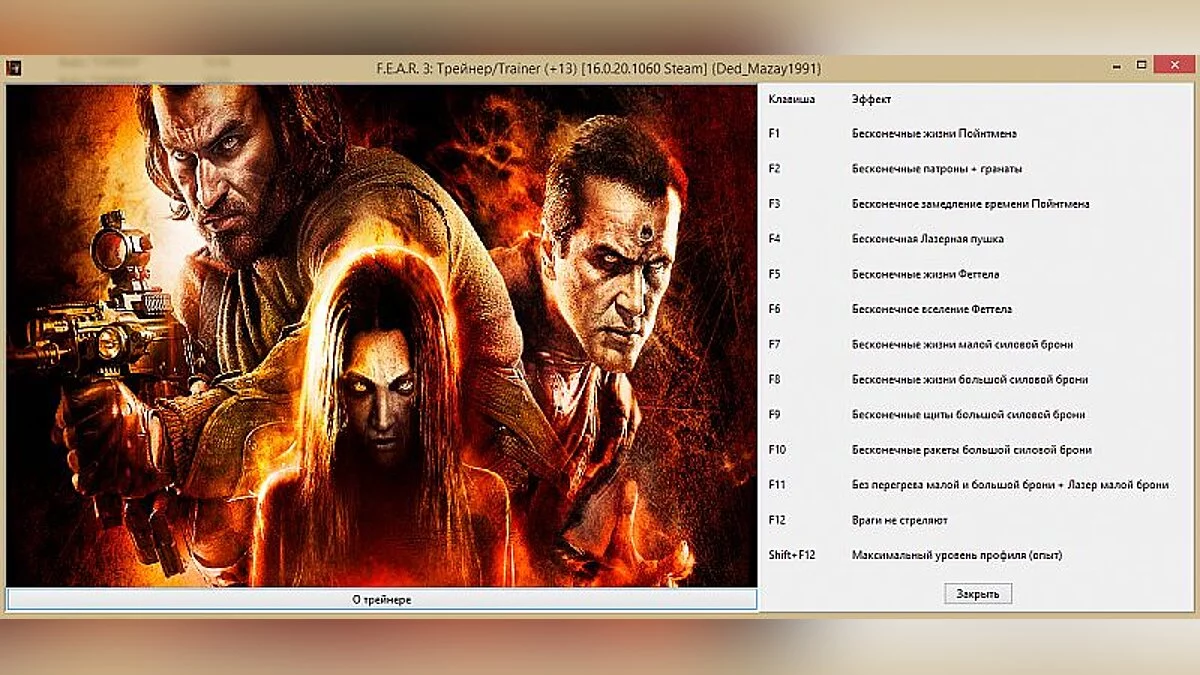 Трейнер / Trainer (+13) [16.0.20.1060 Steam] [Ded_Mazay1991]