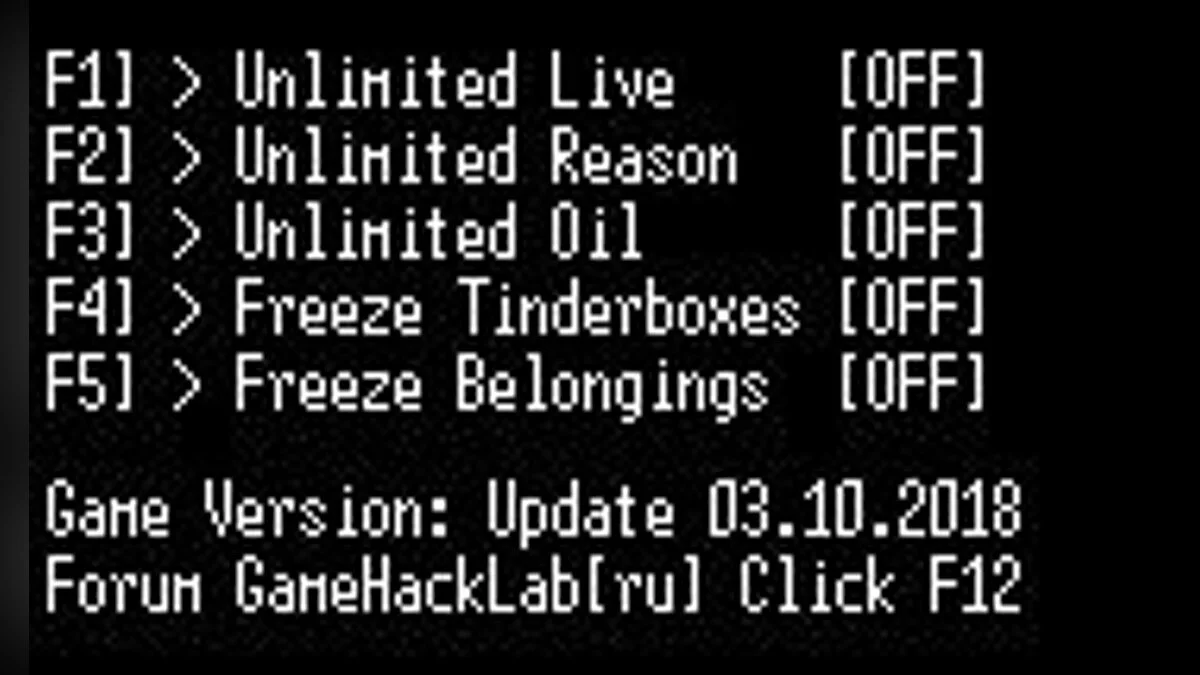 Трейнер / Trainer (+5) [Latest Steam] [LIRW / GHL] - Update: 03.10.2018