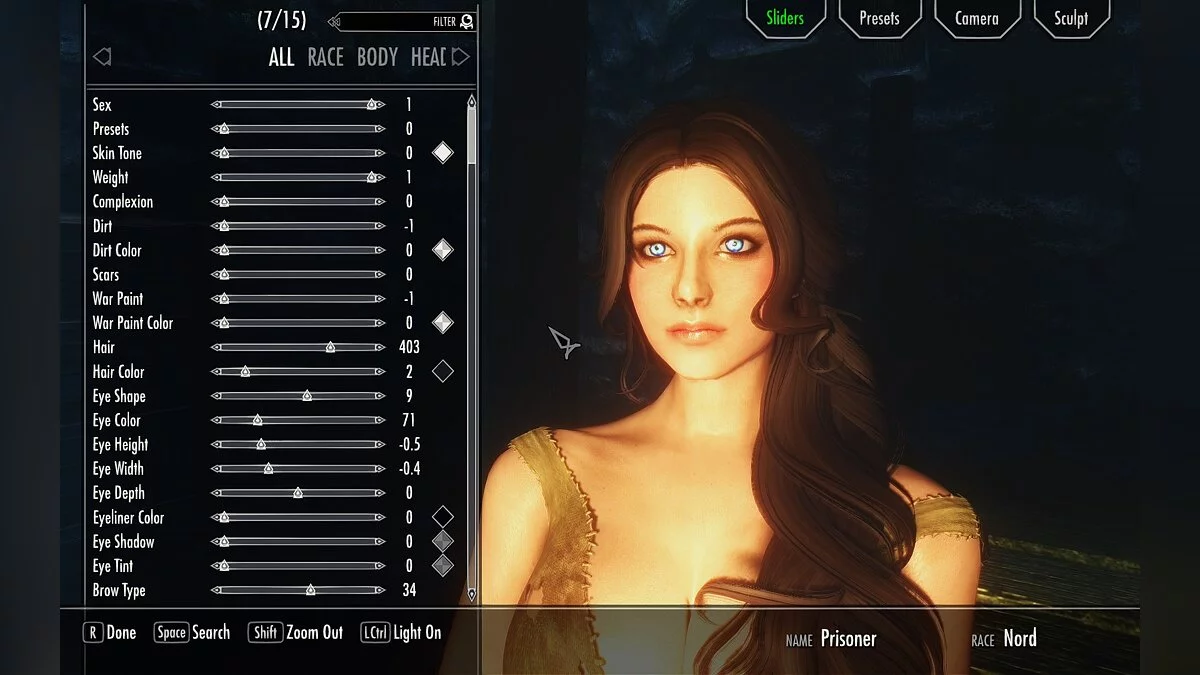 The Elder Scrolls 5: Skyrim — Улучшенное меню создания персонажа (RaceMenu) [3.4.5]