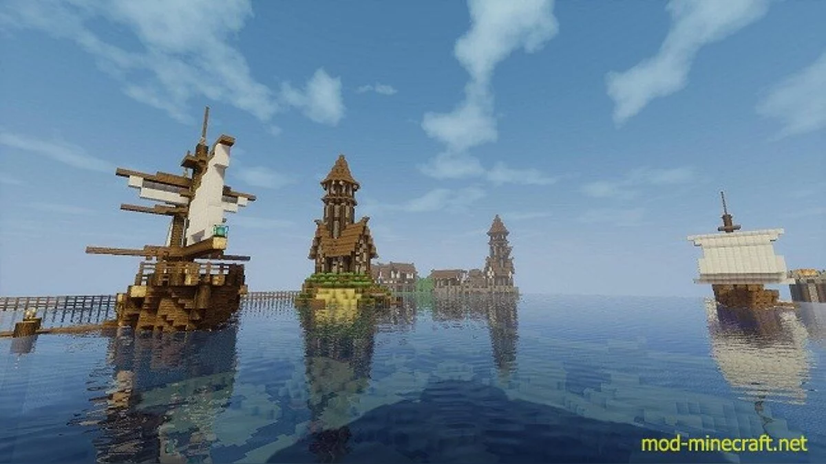 Minecraft — Super Shaders – контрастный мир