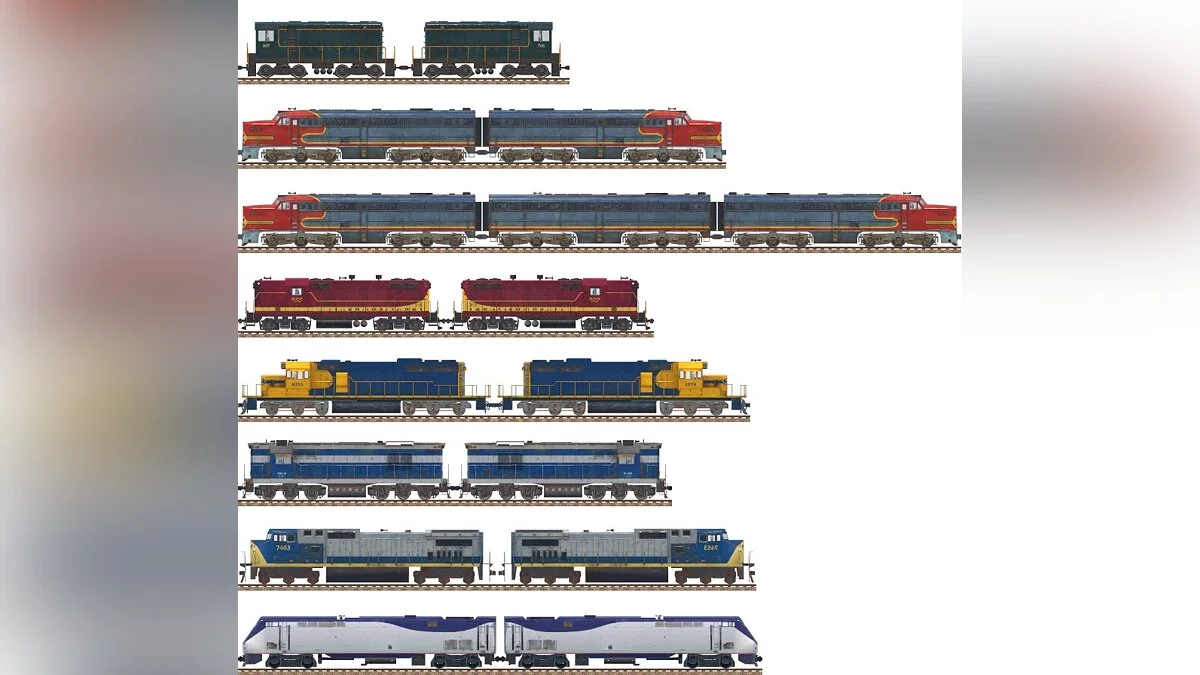 Twin Locomotive Units - Двухсекционные локомотивы