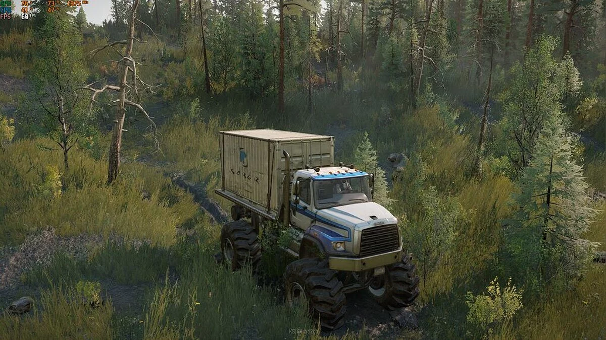 Freightliner 114 с большими колесами
