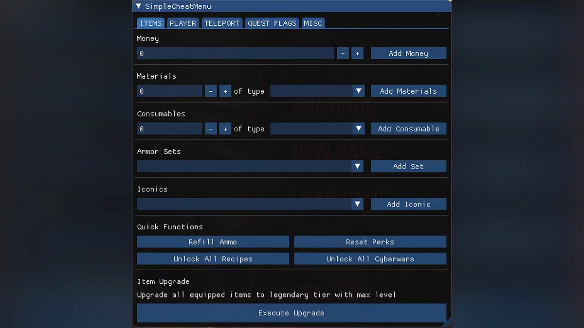 Чит-Мод (Simple Cheat Menu)