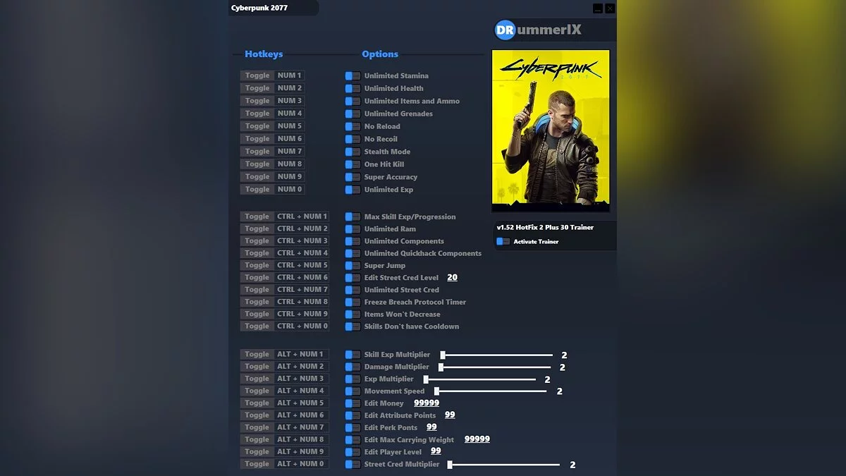 Трейнер (+30) [Game Version: v1.52]