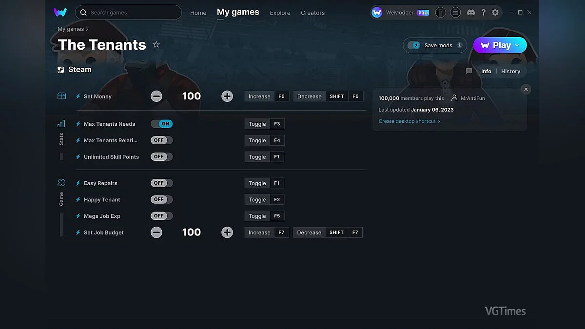 Трейнер (+8) от 06.01.2023 [WeMod]