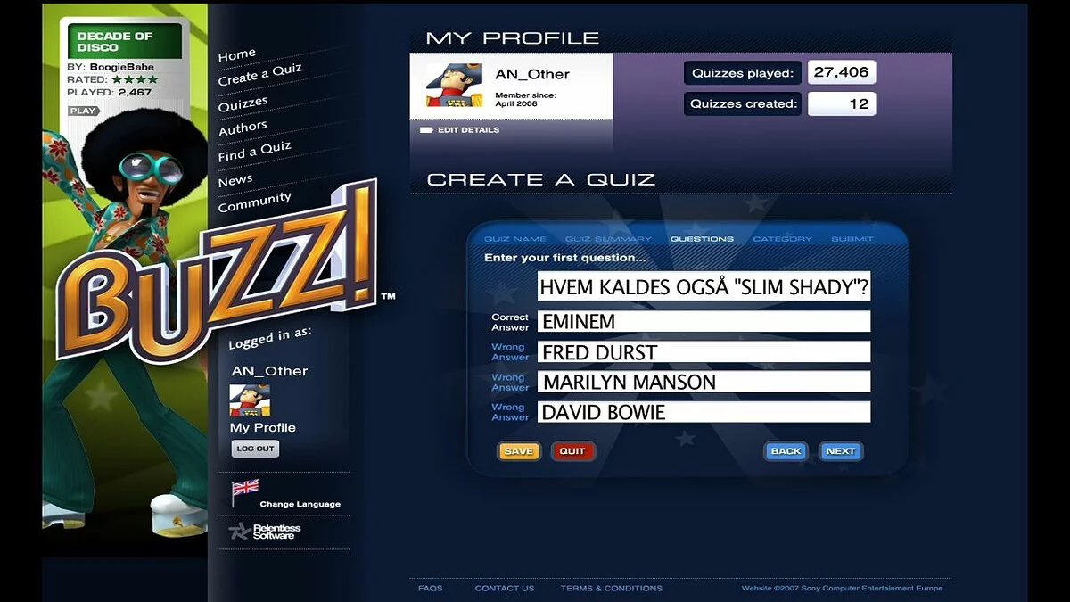 Скриншоты из Buzz! Quiz TV / Картинка 77
