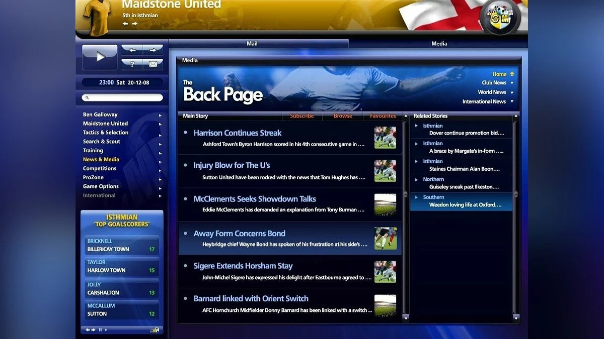 Скриншоты из Championship Manager 2010 / Картинка 2
