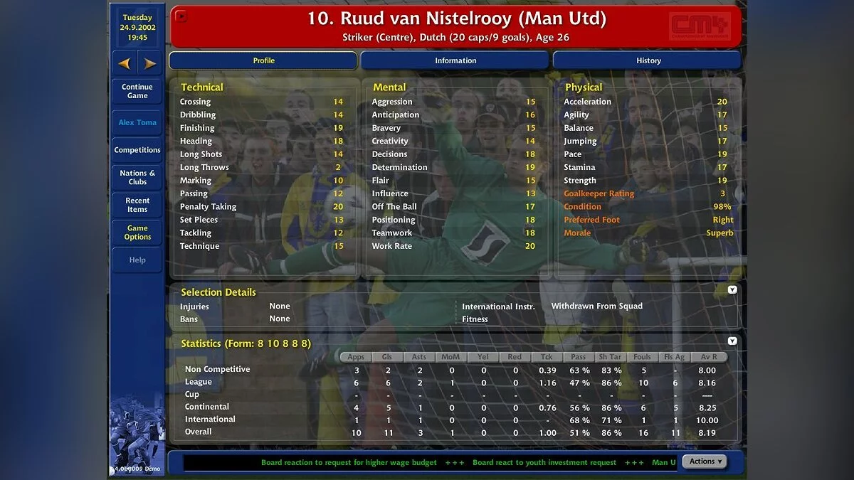 Скриншоты из Championship Manager 4 / Картинка 1