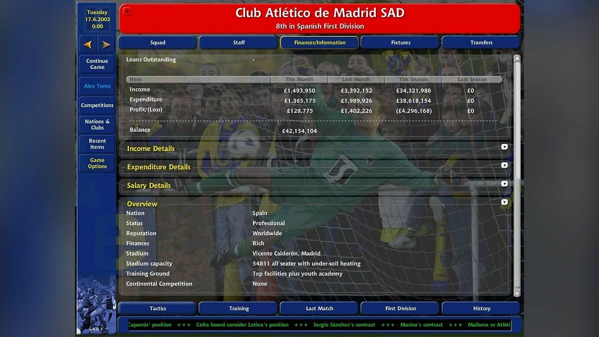 Скриншоты из Championship Manager 4 / Картинка 23