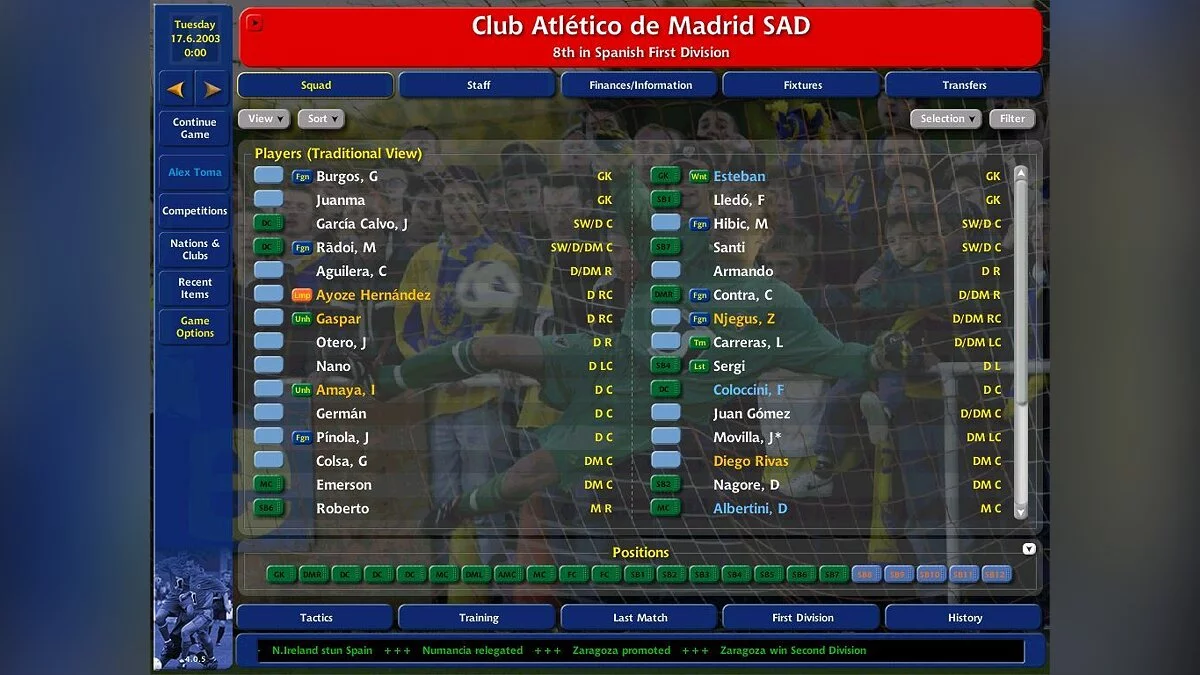 Скриншоты из Championship Manager 4 / Картинка 26