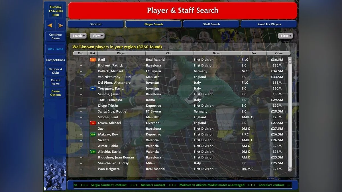 Скриншоты из Championship Manager 4 / Картинка 30