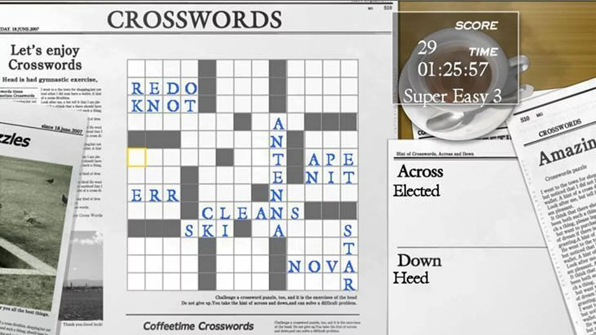 Скриншоты из Coffeetime Crosswords / Картинка 3