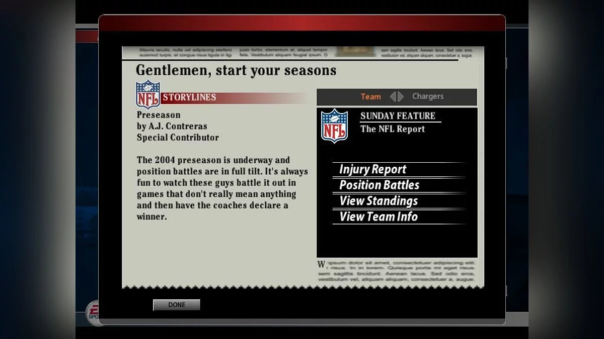 Скриншоты из Madden NFL 2005 / Картинка 40