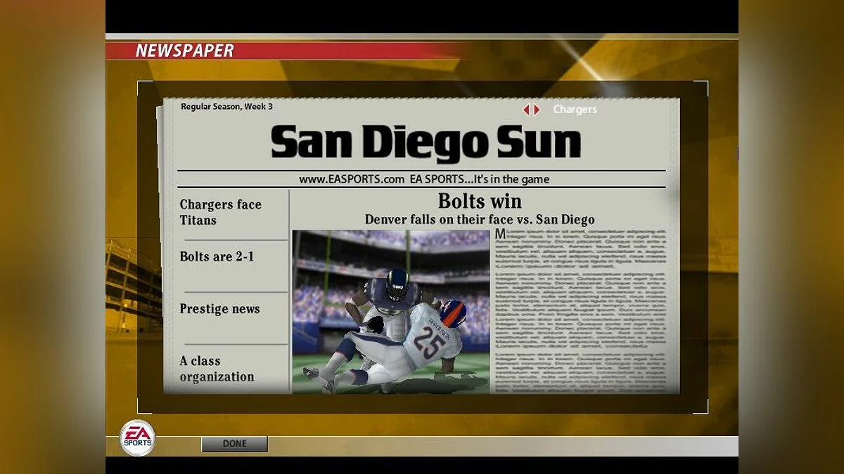 Скриншоты из Madden NFL 2005 / Картинка 47