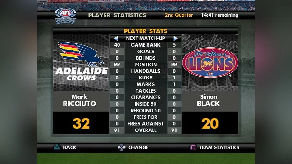 Скриншоты из AFL Premiership 2007 / Картинка 20