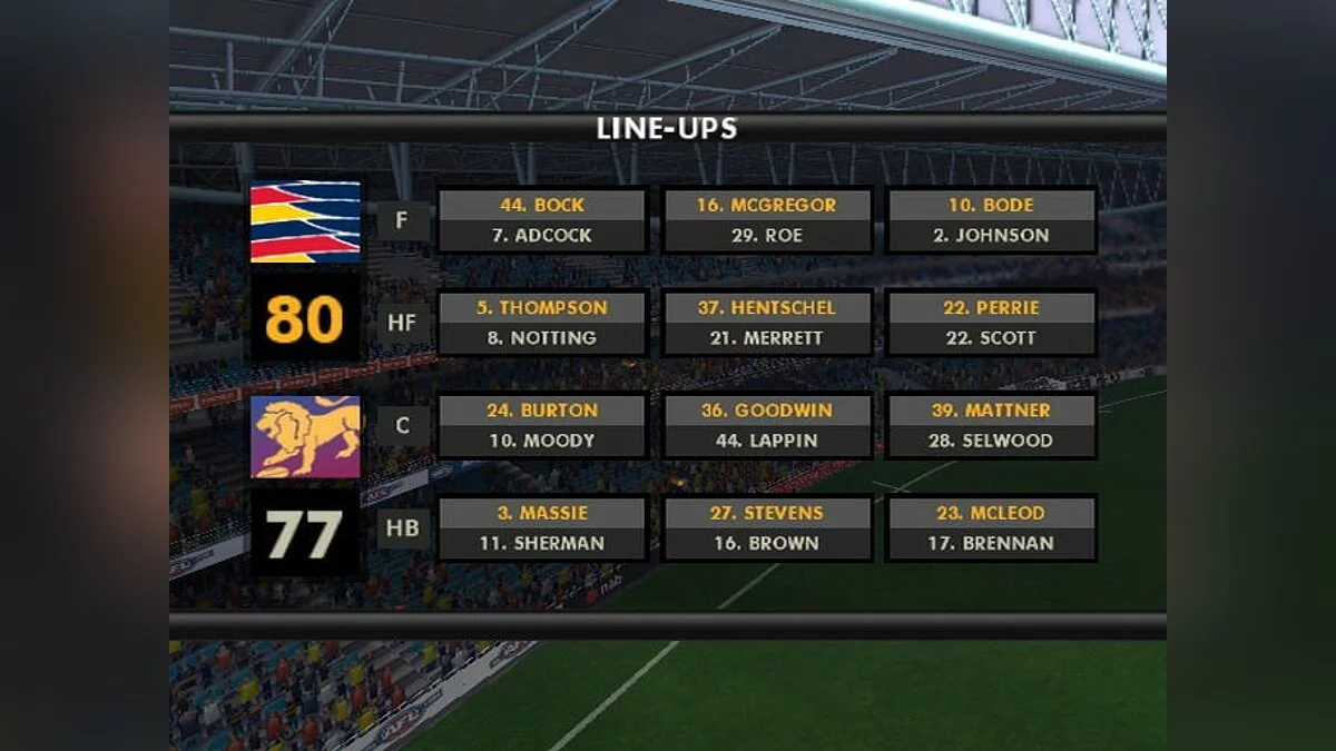 Скриншоты из AFL Premiership 2007 / Картинка 22