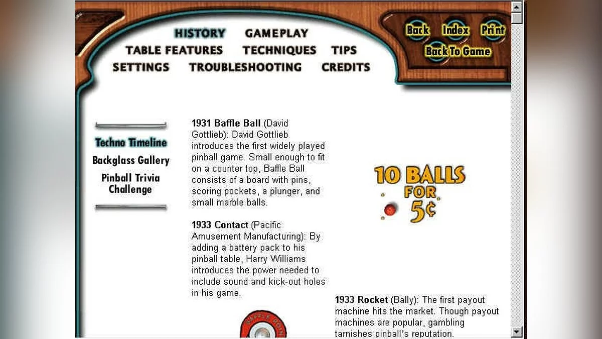 Скриншоты из Microsoft Pinball Arcade / Картинка 10