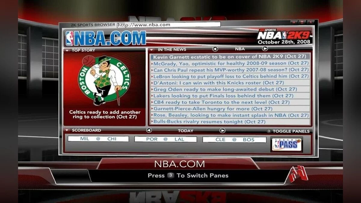 Скриншоты из NBA 2K9 / Картинка 76