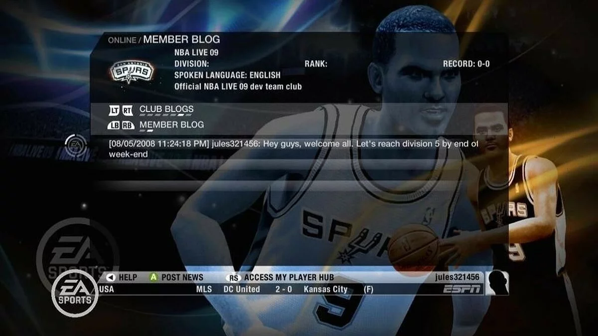 Скриншоты из NBA Live 09 (2008) / Картинка 38