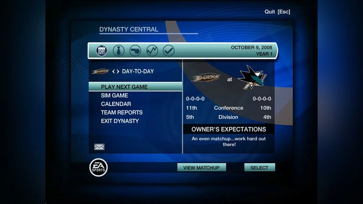 Скриншоты из NHL 09 / Картинка 76