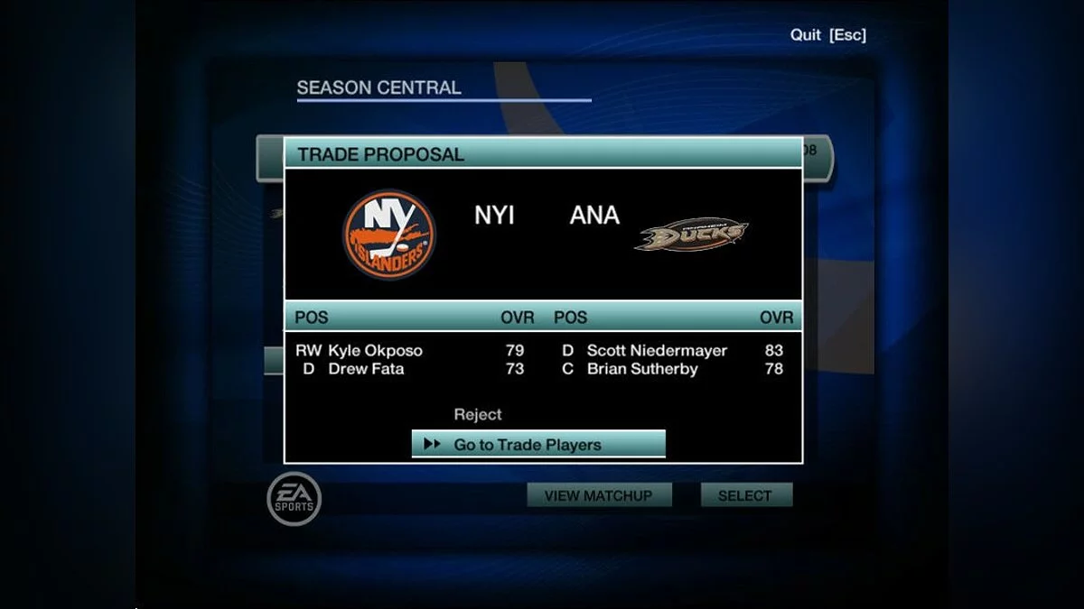 Скриншоты из NHL 09 / Картинка 84