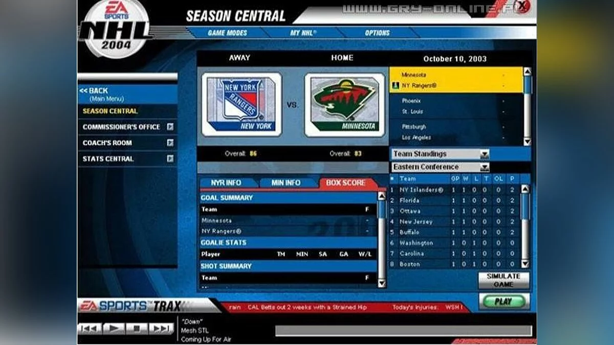Скриншоты из NHL 2004 / Картинка 27