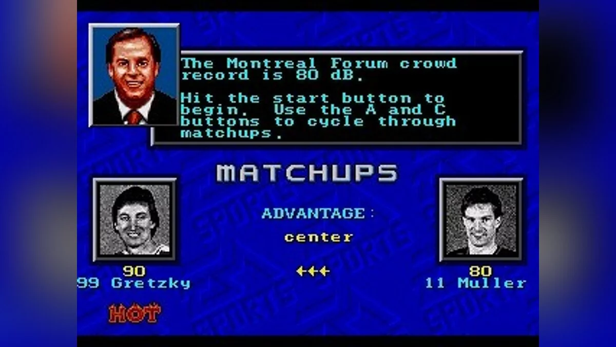 Скриншоты из NHL '94 / Картинка 14