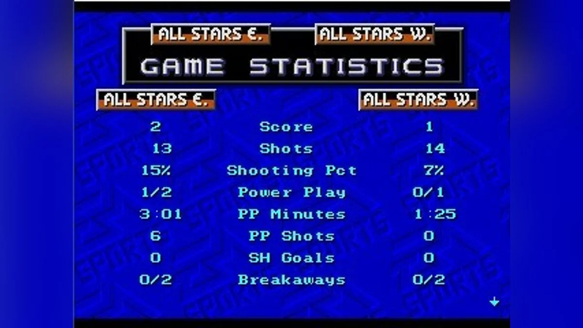 Скриншоты из NHL '94 / Картинка 16