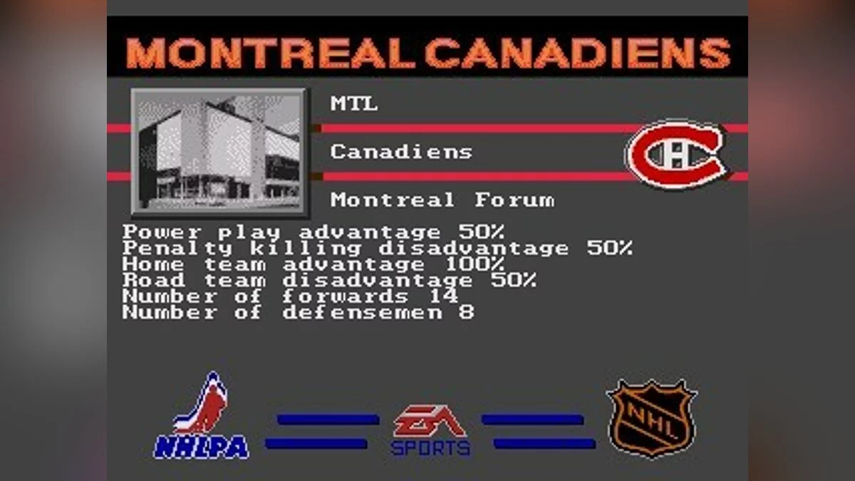 Скриншоты из NHL '94 / Картинка 27