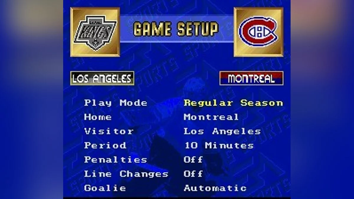 Скриншоты из NHL '94 / Картинка 38
