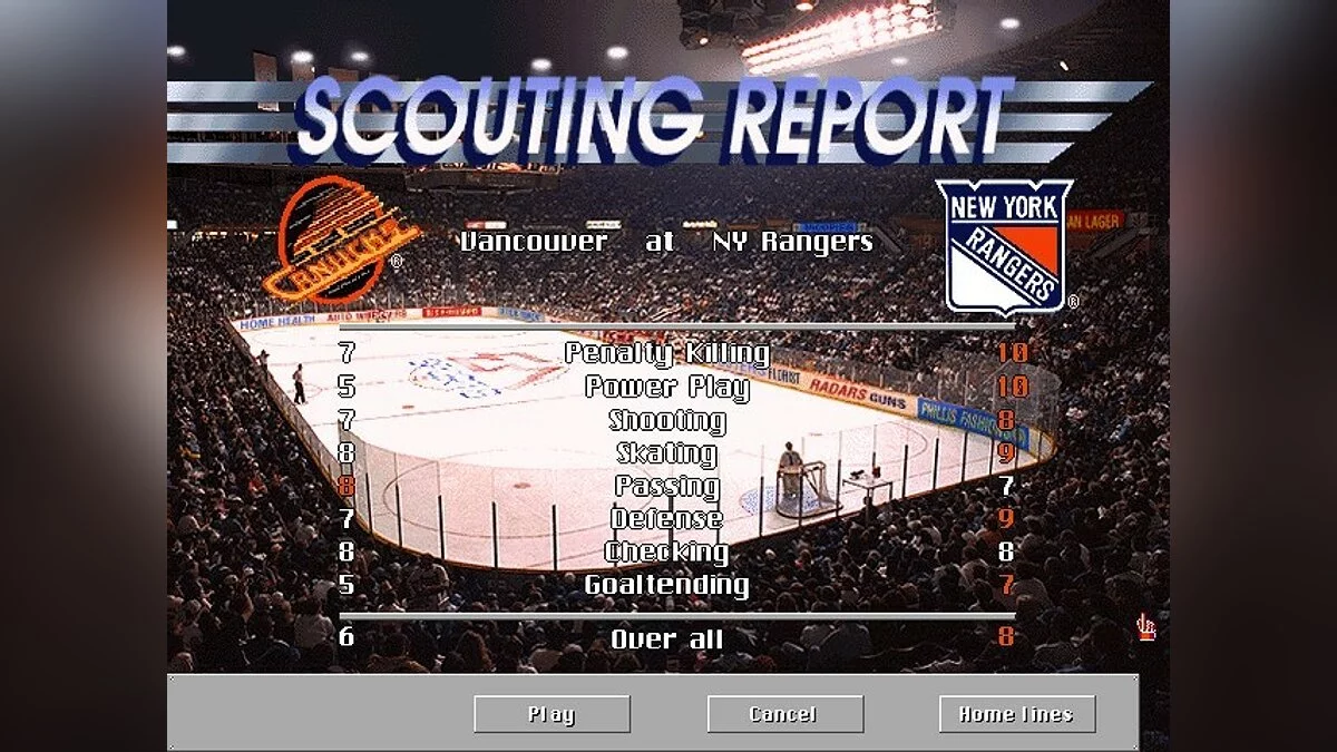 Скриншоты из NHL 95 / Картинка 11