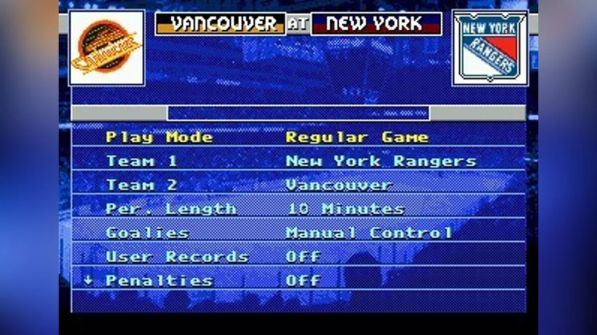 Скриншоты из NHL 95 / Картинка 54