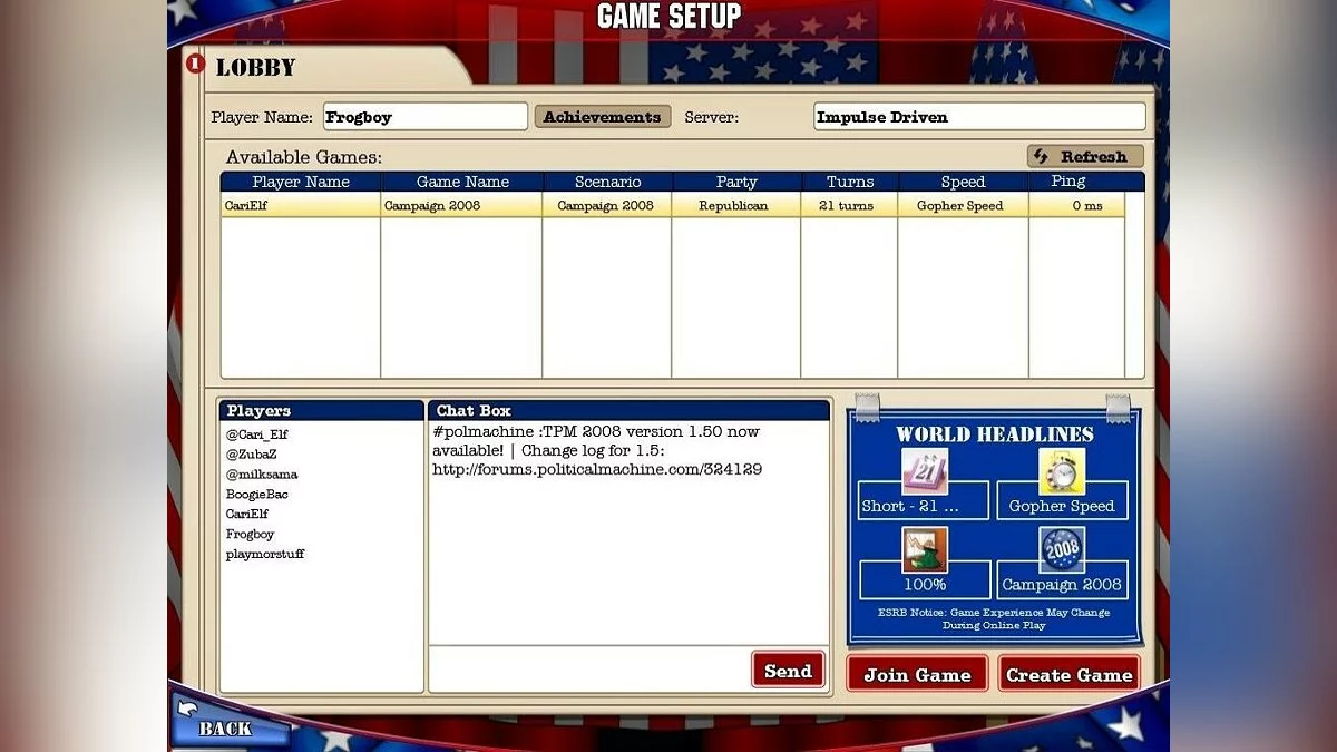 Скриншоты из Political Machine 2008 / Картинка 54