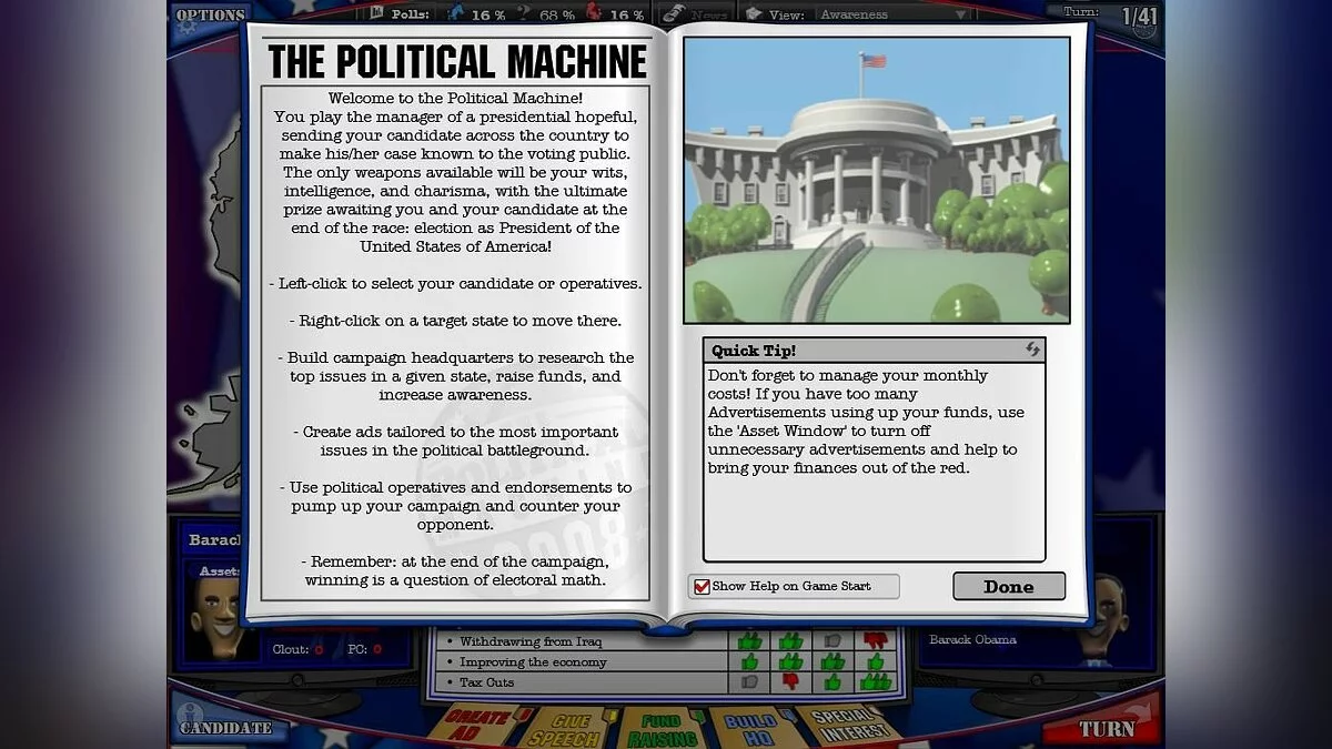Скриншоты из Political Machine 2008 / Картинка 19