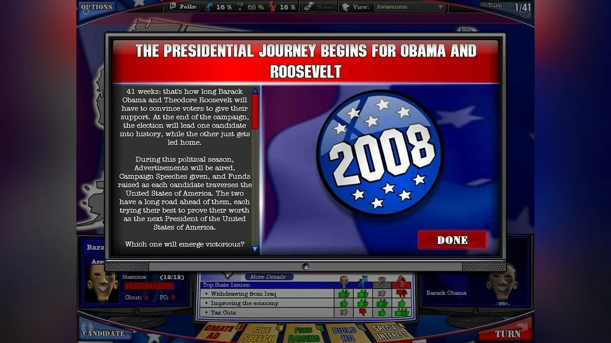 Скриншоты из Political Machine 2008 / Картинка 20