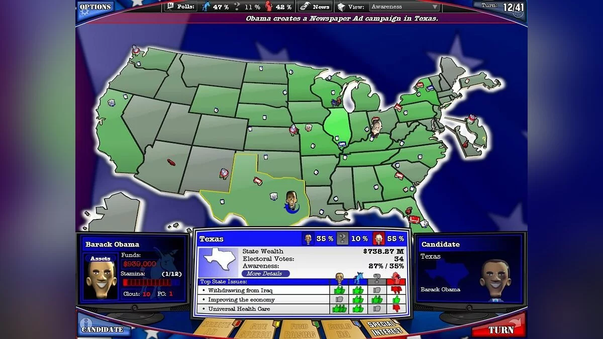 Скриншоты из Political Machine 2008 / Картинка 27