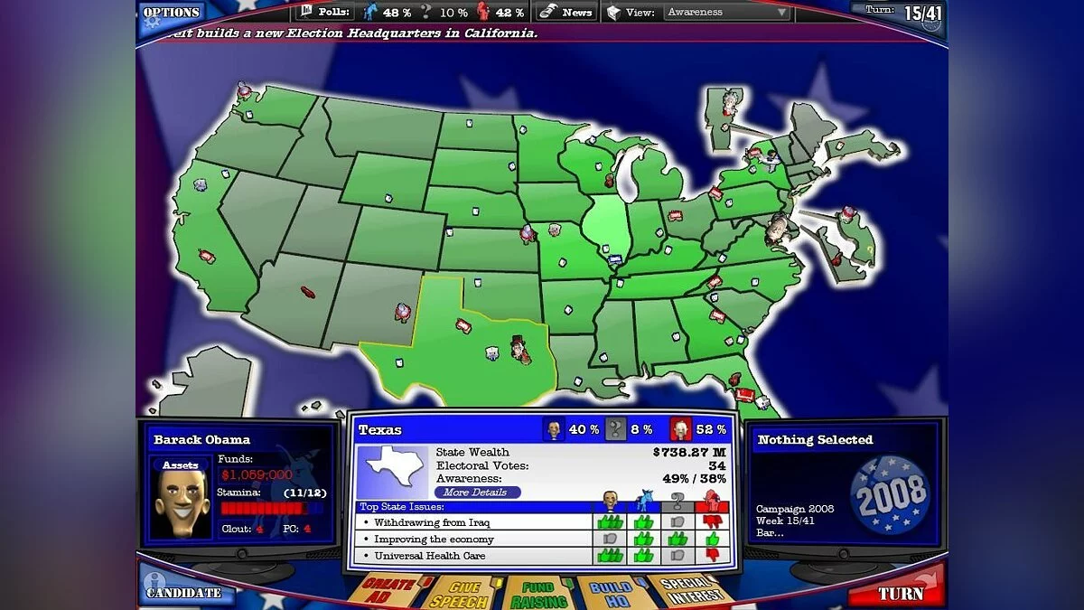 Скриншоты из Political Machine 2008 / Картинка 28