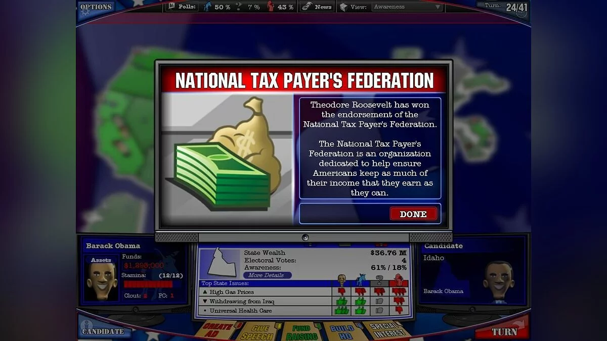 Скриншоты из Political Machine 2008 / Картинка 33