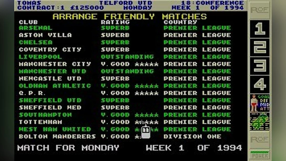 Скриншоты из Premier Manager 2 / Картинка 29