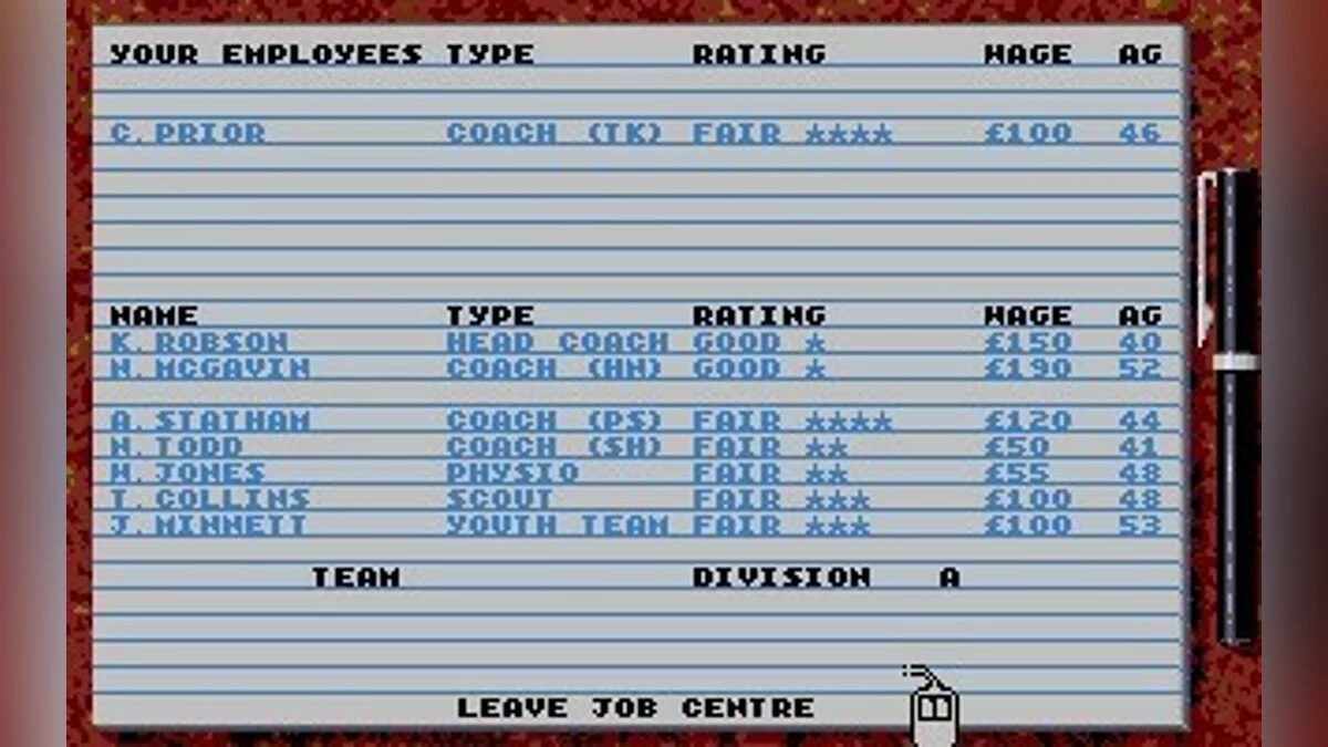 Скриншоты из Premier Manager 2 / Картинка 41