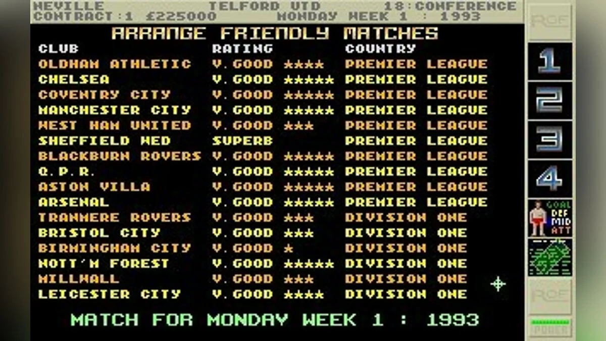 Скриншоты из Premier Manager 2 / Картинка 47