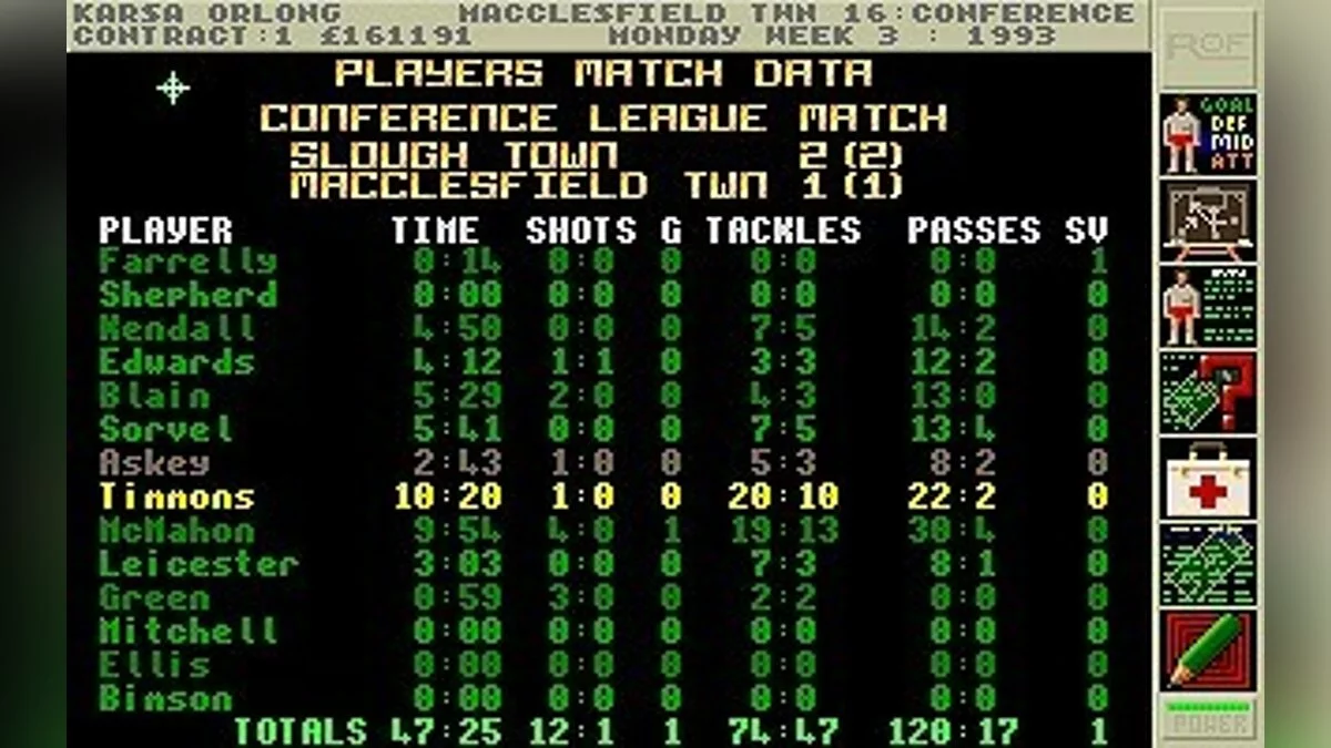 Скриншоты из Premier Manager 2 / Картинка 57