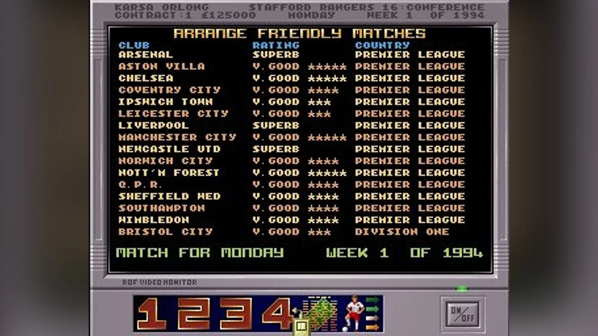 Скриншоты из Premier Manager 3 / Картинка 7