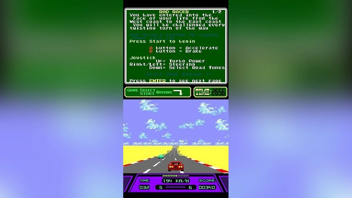 Скриншоты из Rad Racer / Картинка 24