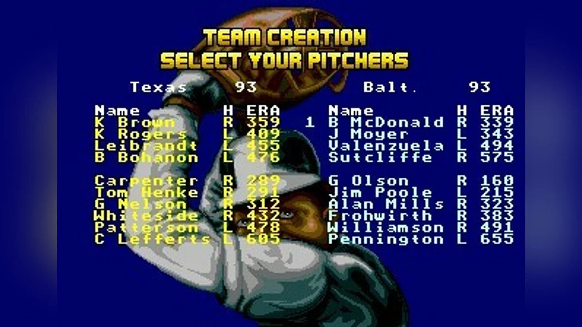 Скриншоты из R.B.I. Baseball '94 (1994) / Картинка 29