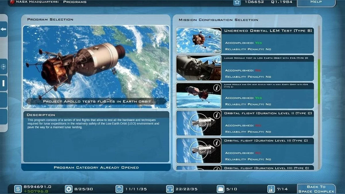 Скриншоты из Buzz Aldrin's Space Program Manager / Картинка 25